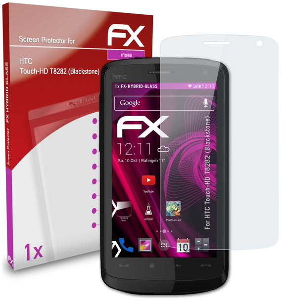 atFoliX FX-Hybrid-Glass Panzerglasfolie für HTC Touch-HD T8282 (Blackstone)