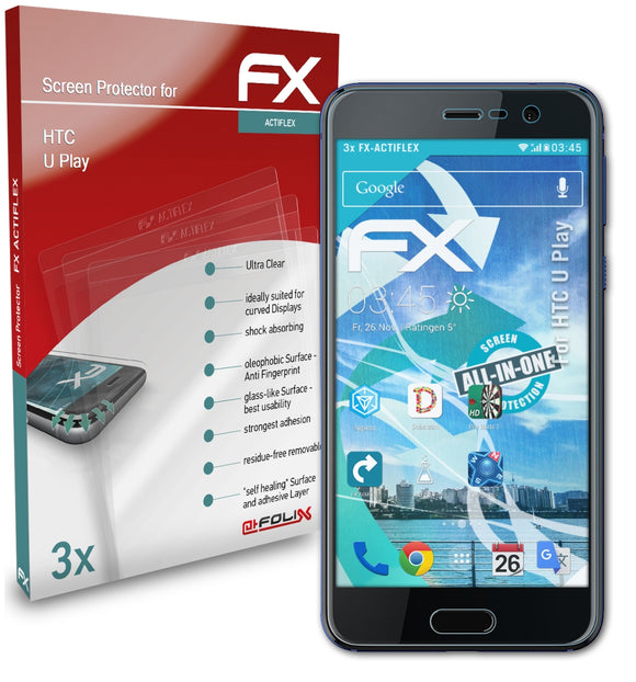 atFoliX FX-ActiFleX Displayschutzfolie für HTC U Play