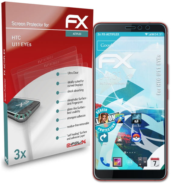 atFoliX FX-ActiFleX Displayschutzfolie für HTC U11 EYEs
