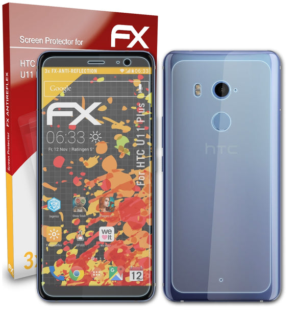atFoliX FX-Antireflex Displayschutzfolie für HTC U11 Plus