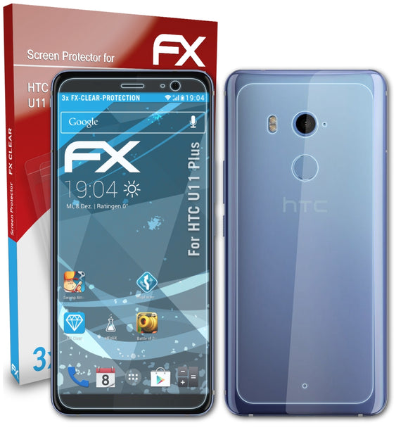 atFoliX FX-Clear Schutzfolie für HTC U11 Plus