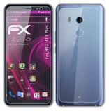 Glasfolie atFoliX kompatibel mit HTC U11 Plus, 9H Hybrid-Glass FX (1er Set)