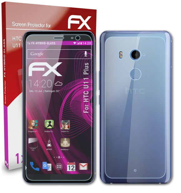atFoliX FX-Hybrid-Glass Panzerglasfolie für HTC U11 Plus