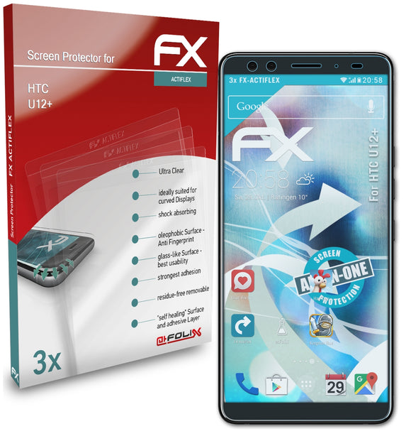 atFoliX FX-ActiFleX Displayschutzfolie für HTC U12+