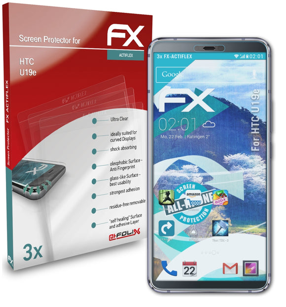 atFoliX FX-ActiFleX Displayschutzfolie für HTC U19e