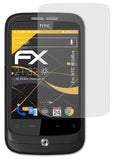 Panzerfolie atFoliX kompatibel mit HTC Wildfire, entspiegelnde und stoßdämpfende FX (3X)