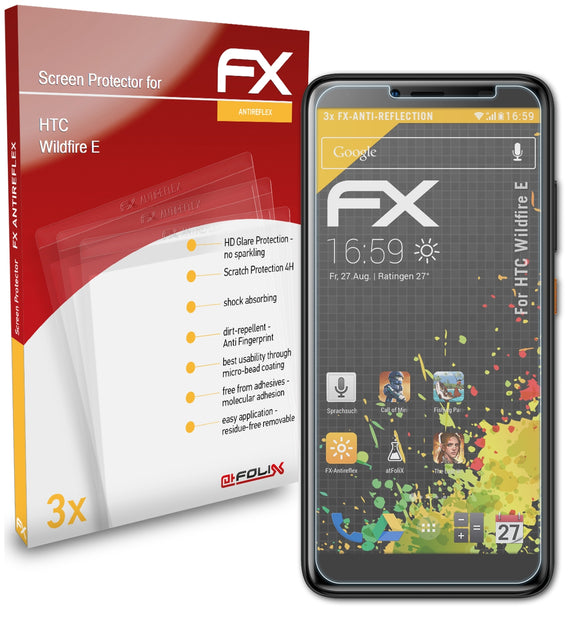 atFoliX FX-Antireflex Displayschutzfolie für HTC Wildfire E