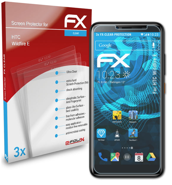 atFoliX FX-Clear Schutzfolie für HTC Wildfire E