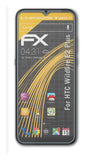 Panzerfolie atFoliX kompatibel mit HTC Wildfire E2 Plus, entspiegelnde und stoßdämpfende FX (3X)