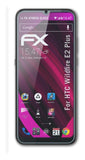 Glasfolie atFoliX kompatibel mit HTC Wildfire E2 Plus, 9H Hybrid-Glass FX