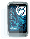 Schutzfolie Bruni kompatibel mit HTC Wildfire S, glasklare (2X)