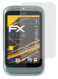 Panzerfolie atFoliX kompatibel mit HTC Wildfire S, entspiegelnde und stoßdämpfende FX (3X)