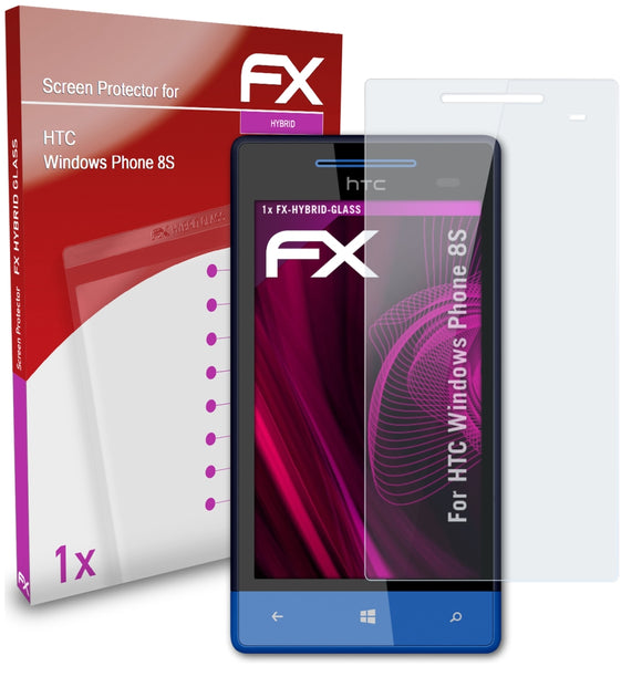 atFoliX FX-Hybrid-Glass Panzerglasfolie für HTC Windows Phone 8S