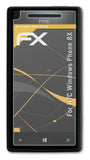 Panzerfolie atFoliX kompatibel mit HTC Windows Phone 8X, entspiegelnde und stoßdämpfende FX (3X)