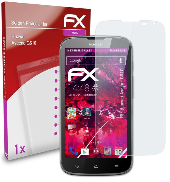 atFoliX FX-Hybrid-Glass Panzerglasfolie für Huawei Ascend G610