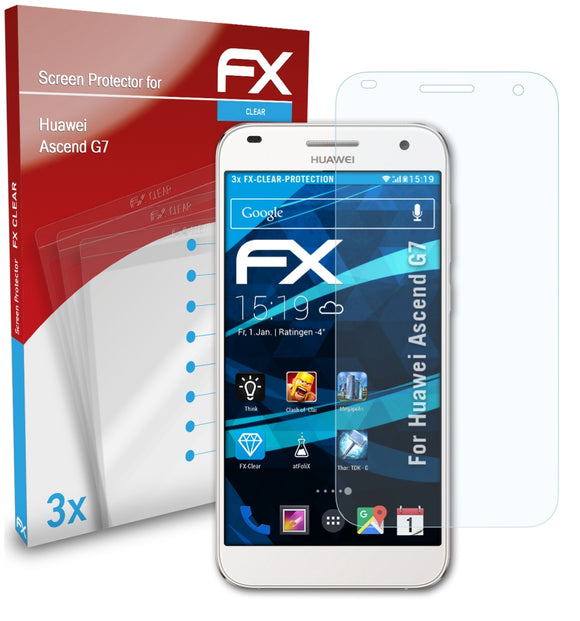 atFoliX FX-Clear Schutzfolie für Huawei Ascend G7