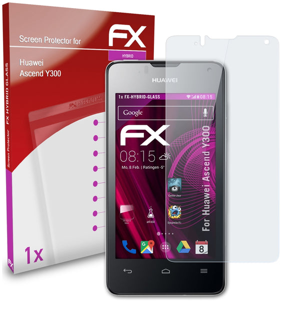 atFoliX FX-Hybrid-Glass Panzerglasfolie für Huawei Ascend Y300