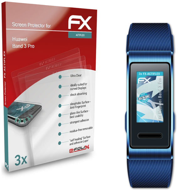 atFoliX FX-ActiFleX Displayschutzfolie für Huawei Band 3 Pro