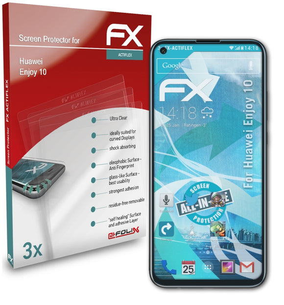 atFoliX FX-ActiFleX Displayschutzfolie für Huawei Enjoy 10