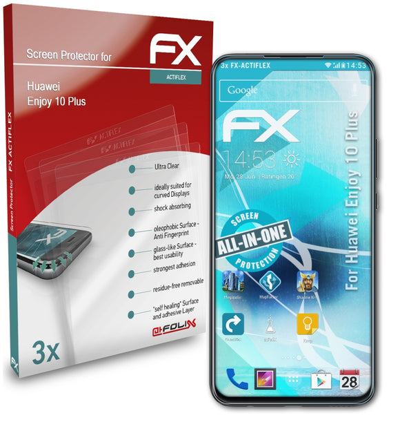 atFoliX FX-ActiFleX Displayschutzfolie für Huawei Enjoy 10 Plus