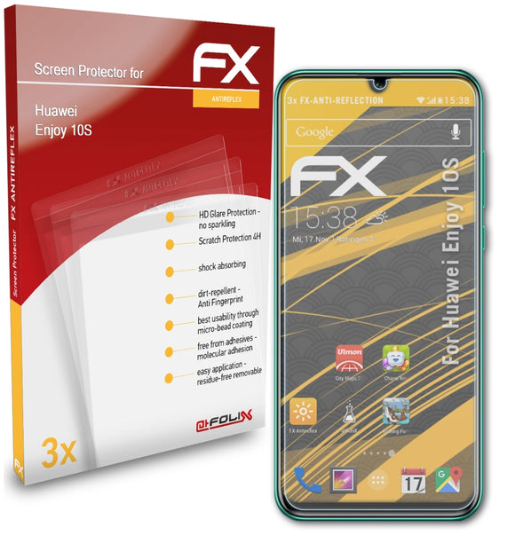 atFoliX FX-Antireflex Displayschutzfolie für Huawei Enjoy 10S