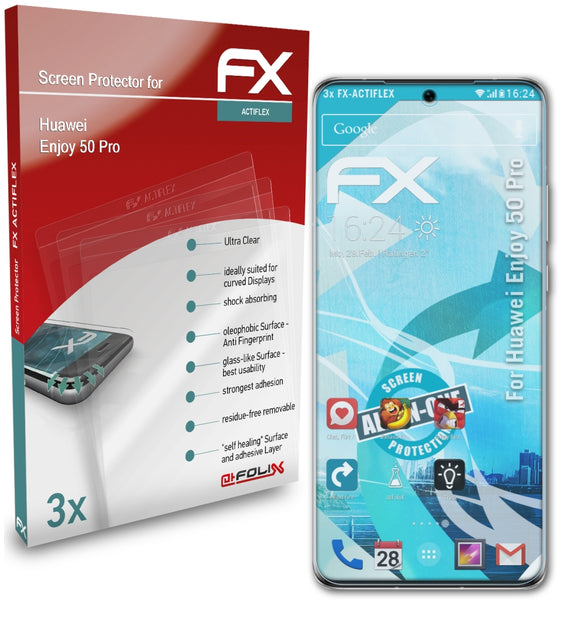 atFoliX FX-ActiFleX Displayschutzfolie für Huawei Enjoy 50 Pro