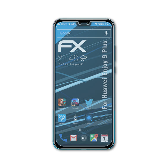 atFoliX FX-Clear Schutzfolie für Huawei Enjoy 9 Plus