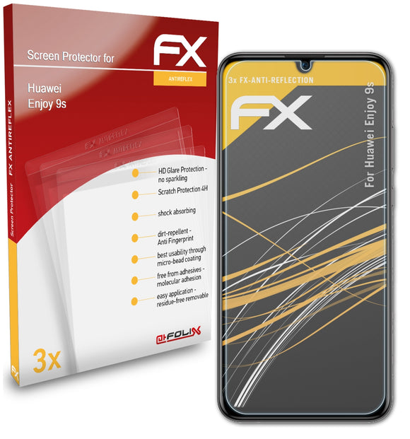 atFoliX FX-Antireflex Displayschutzfolie für Huawei Enjoy 9s