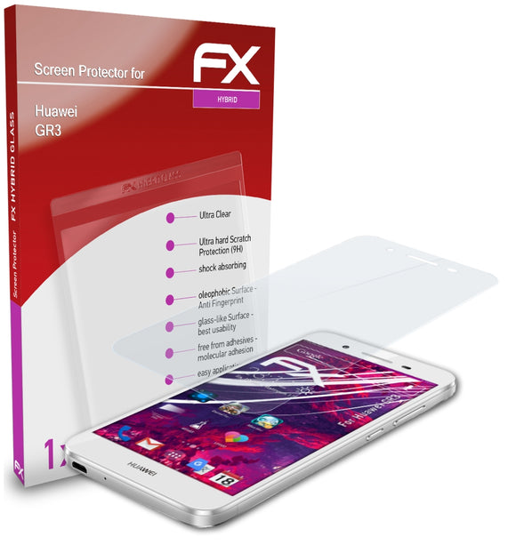 atFoliX FX-Hybrid-Glass Panzerglasfolie für Huawei GR3