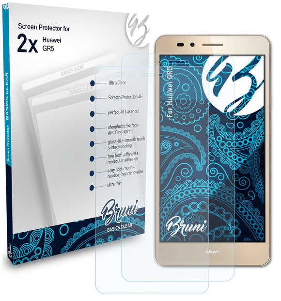 Bruni Basics-Clear Displayschutzfolie für Huawei GR5