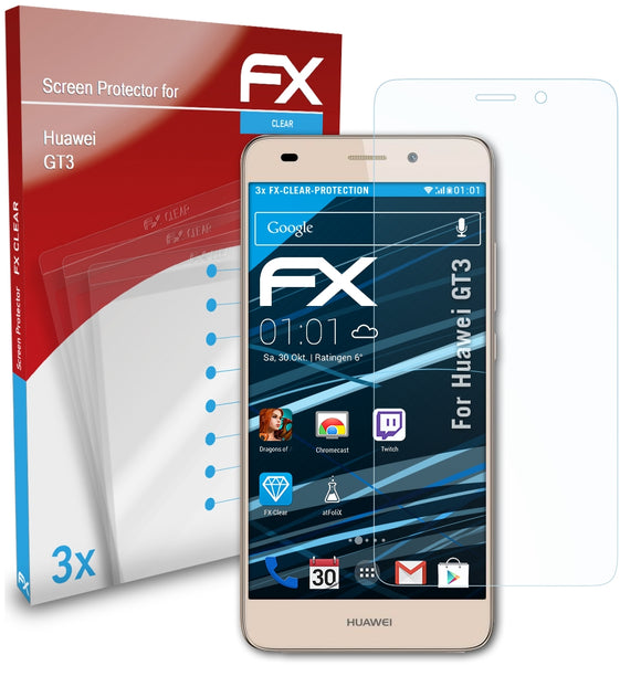 atFoliX FX-Clear Schutzfolie für Huawei GT3