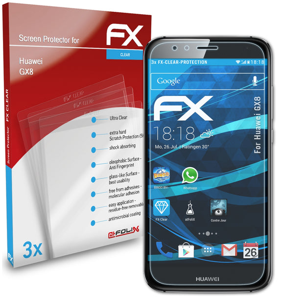 atFoliX FX-Clear Schutzfolie für Huawei GX8