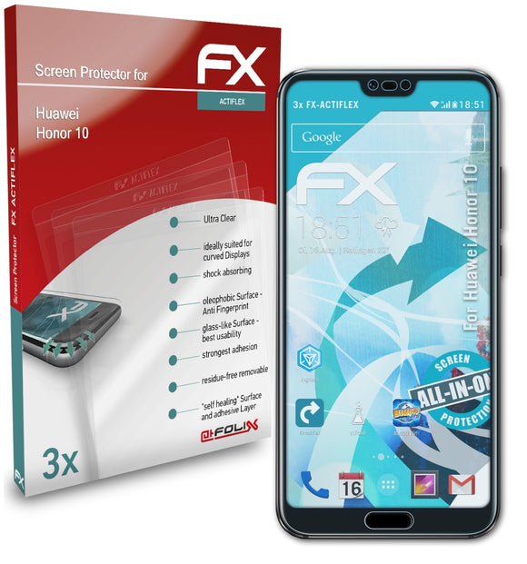 atFoliX FX-ActiFleX Displayschutzfolie für Huawei Honor 10