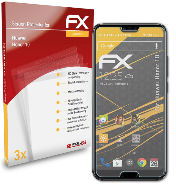 atFoliX FX-Antireflex Displayschutzfolie für Huawei Honor 10