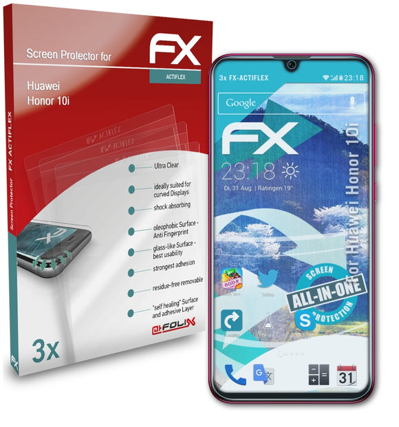 atFoliX FX-ActiFleX Displayschutzfolie für Huawei Honor 10i