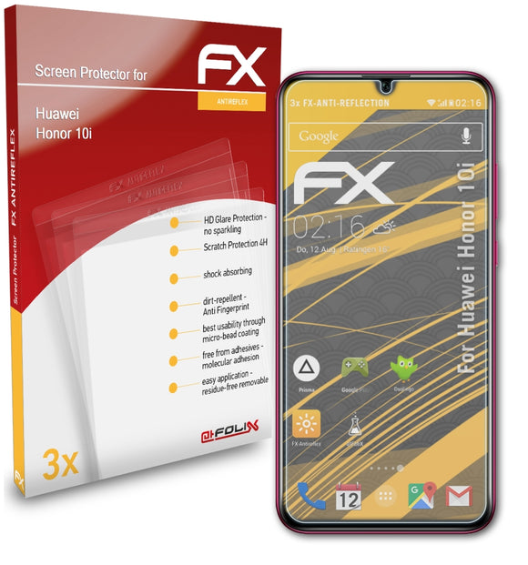 atFoliX FX-Antireflex Displayschutzfolie für Huawei Honor 10i