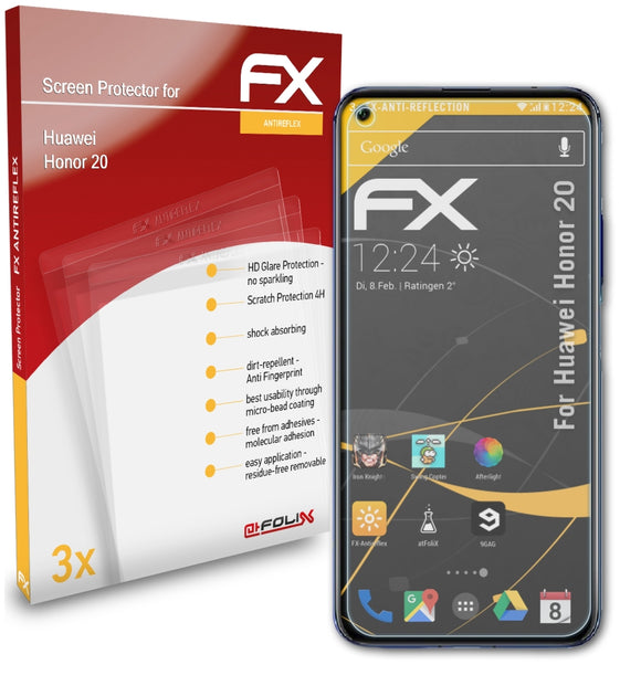 atFoliX FX-Antireflex Displayschutzfolie für Huawei Honor 20