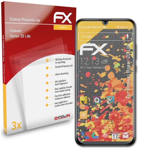 atFoliX FX-Antireflex Displayschutzfolie für Huawei Honor 20 Lite