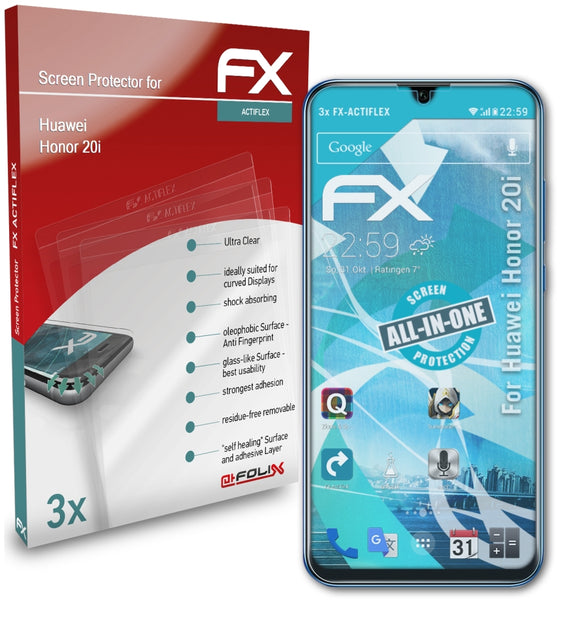 atFoliX FX-ActiFleX Displayschutzfolie für Huawei Honor 20i