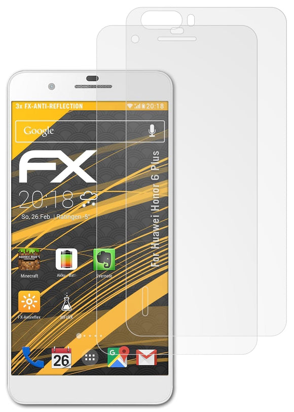 atFoliX FX-Antireflex Displayschutzfolie für Huawei Honor 6 Plus