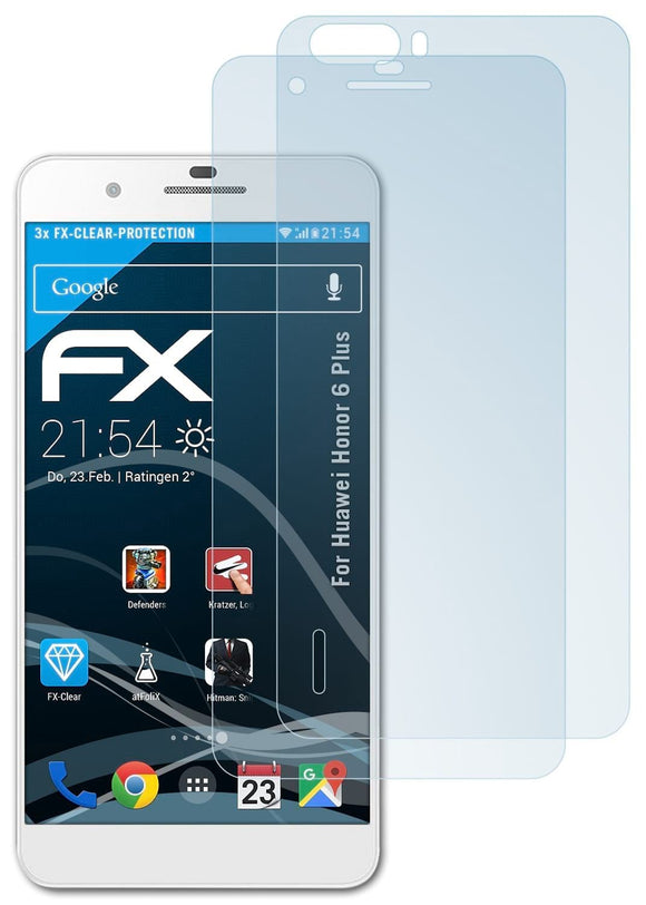 atFoliX FX-Clear Schutzfolie für Huawei Honor 6 Plus