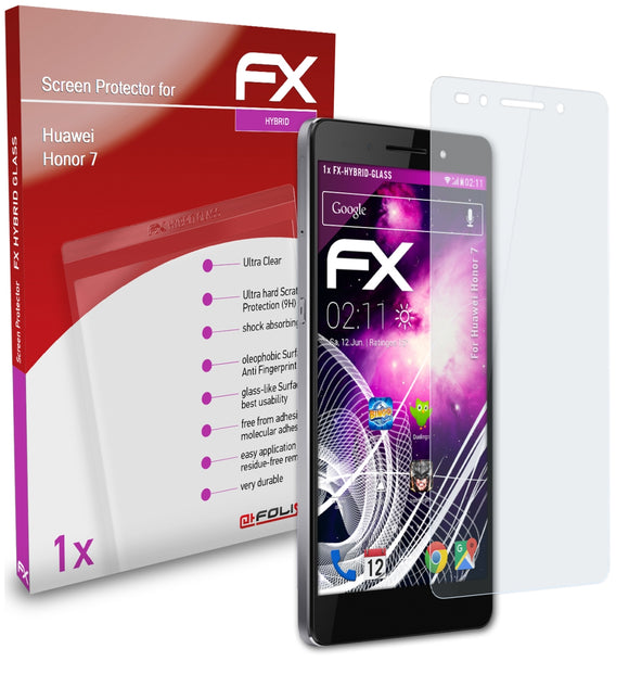 atFoliX FX-Hybrid-Glass Panzerglasfolie für Huawei Honor 7