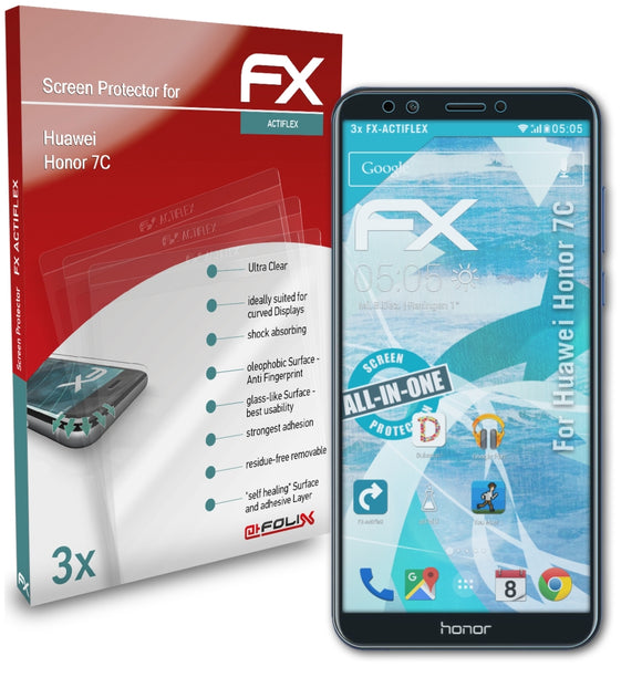 atFoliX FX-ActiFleX Displayschutzfolie für Huawei Honor 7C