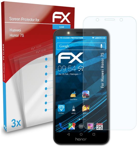 atFoliX FX-Clear Schutzfolie für Huawei Honor 7S