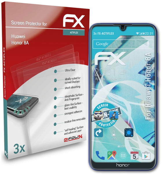 atFoliX FX-ActiFleX Displayschutzfolie für Huawei Honor 8A