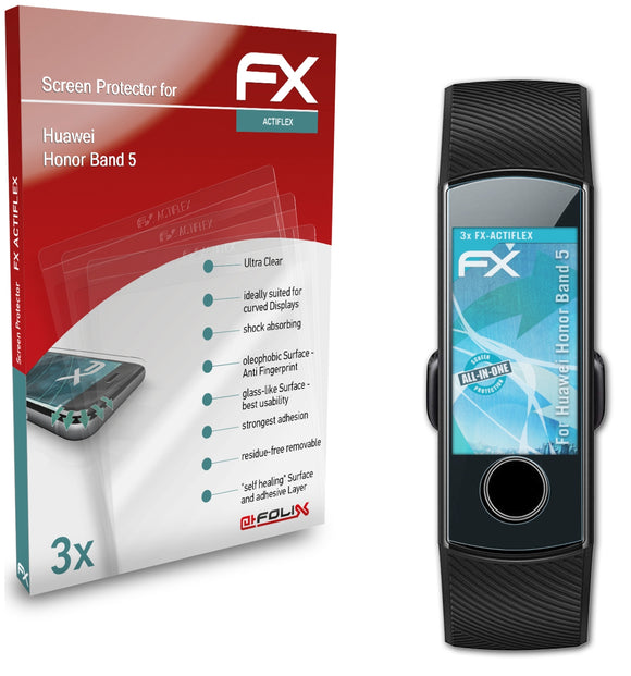 atFoliX FX-ActiFleX Displayschutzfolie für Huawei Honor Band 5