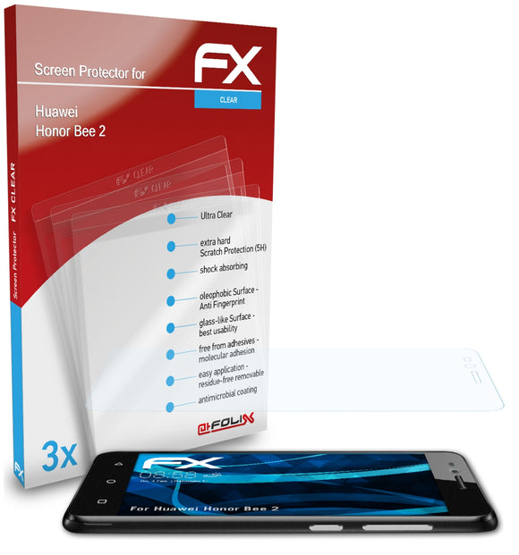 atFoliX FX-Clear Schutzfolie für Huawei Honor Bee 2