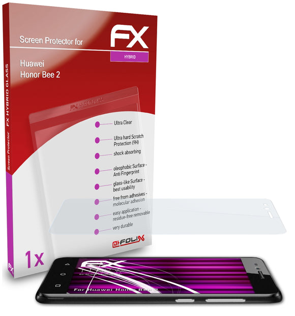 atFoliX FX-Hybrid-Glass Panzerglasfolie für Huawei Honor Bee 2