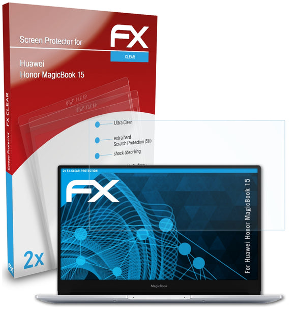 atFoliX FX-Clear Schutzfolie für Huawei Honor MagicBook 15