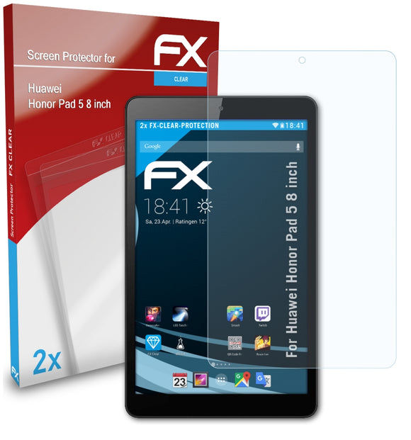 atFoliX FX-Clear Schutzfolie für Huawei Honor Pad 5 (8 inch)